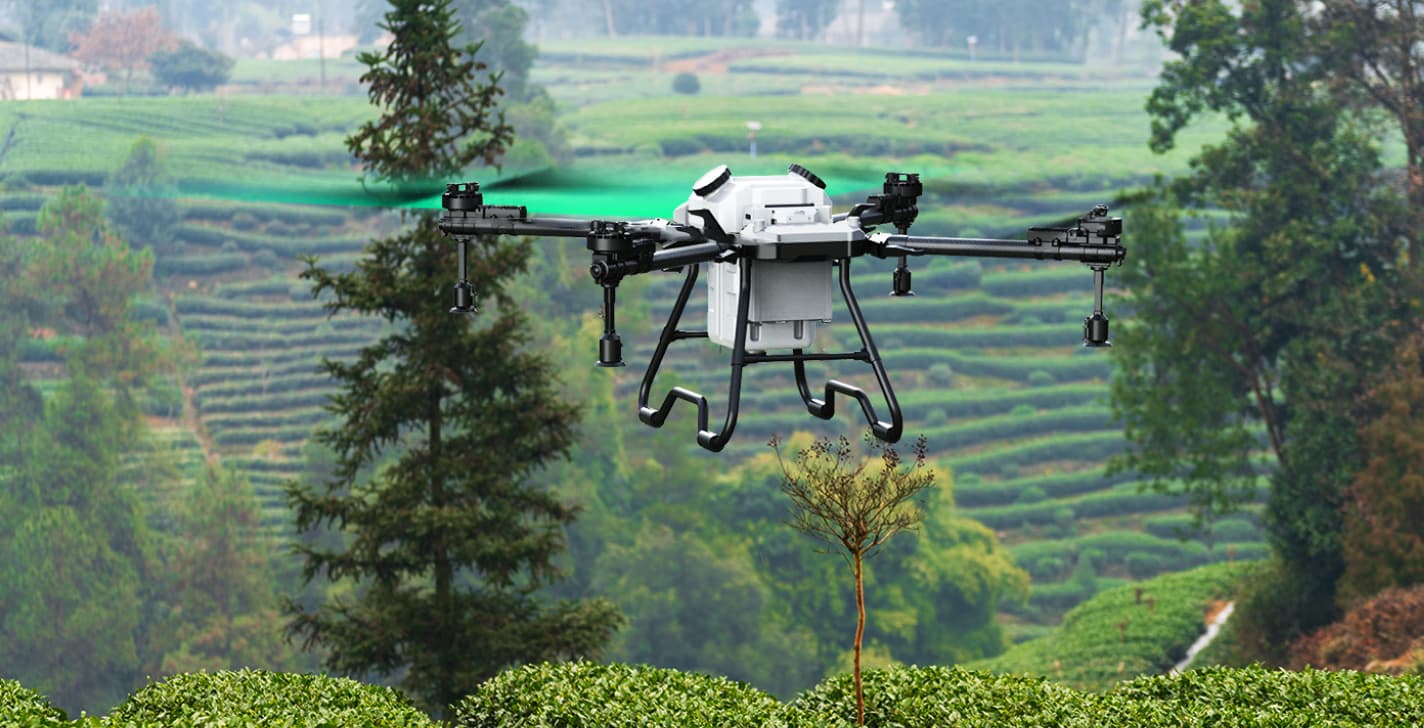 the spraying drone can obstacle avoidance flight